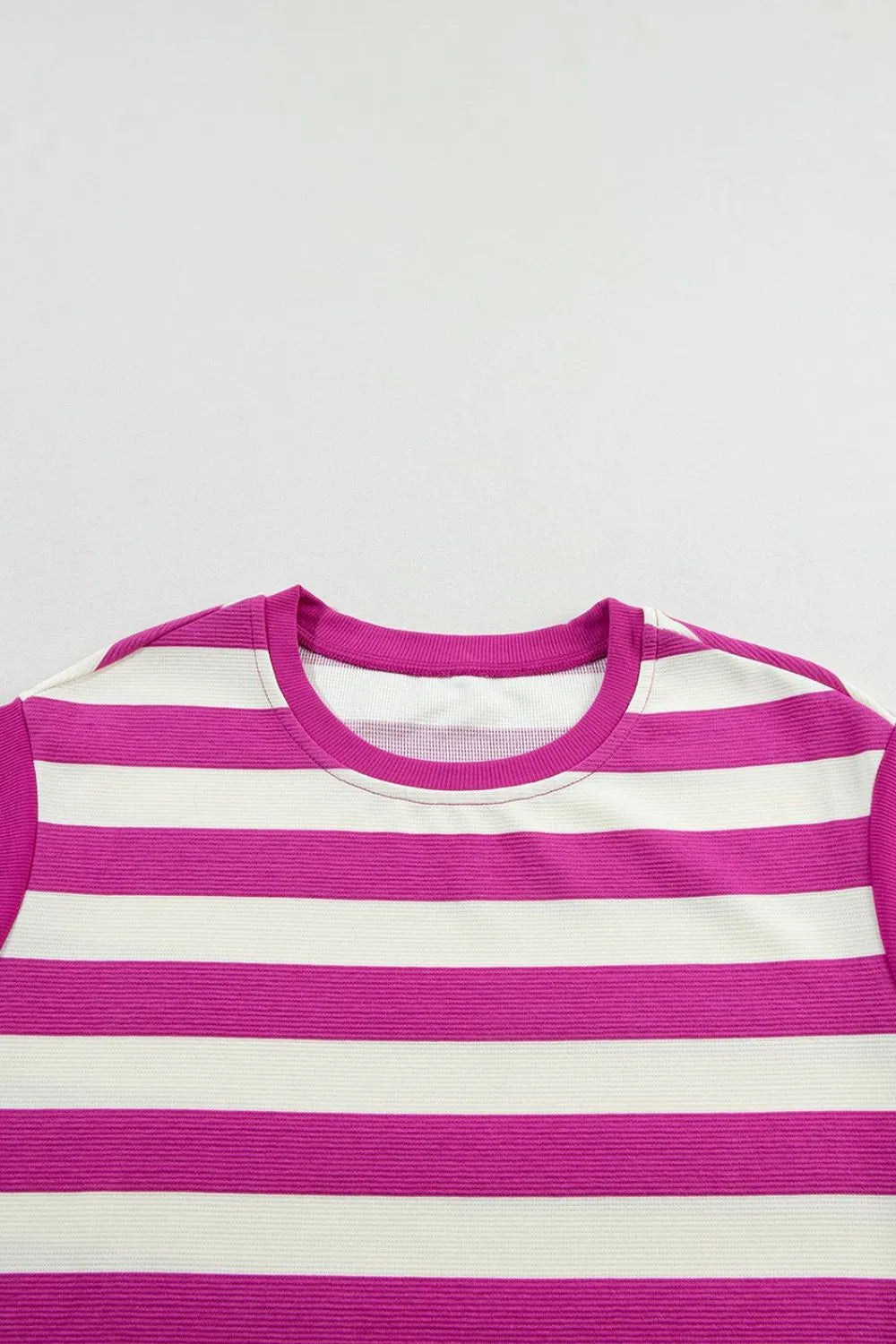 Stripe Cap Sleeve Pocketed Shift Tee Dress 