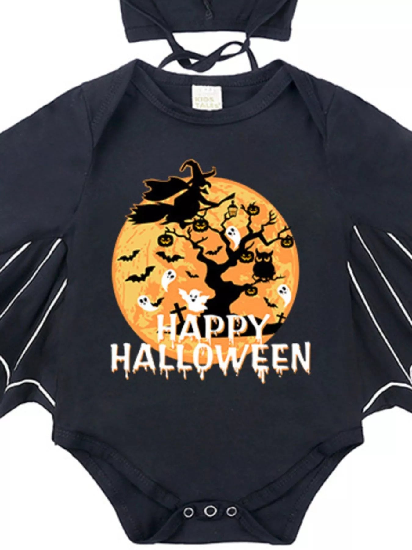 Children's Halloween Bat Bodysuit & Hat Costume Set 