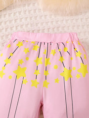 Children's Graphic Long Sleeve Top and Pants Set 
