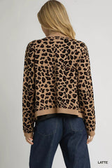 Umgee Leopard Print Button-Down Cardigan 