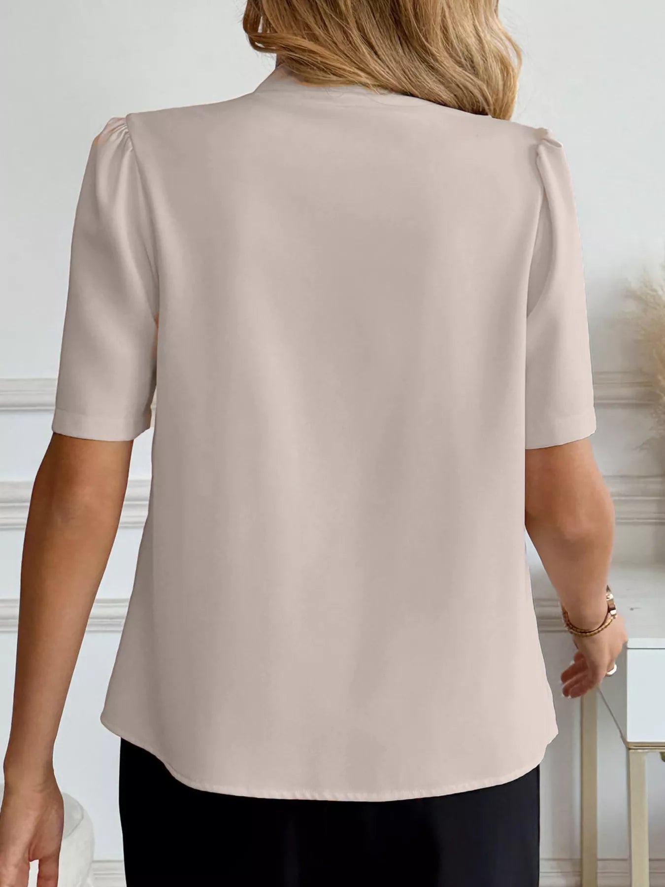 V-Neck Button-Down Shirt 