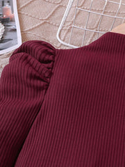 Children's Long Sleeve Top & Houndstooth Pants Set 