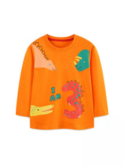 Children's Dinosaur Print Long Sleeve T-Shirt 