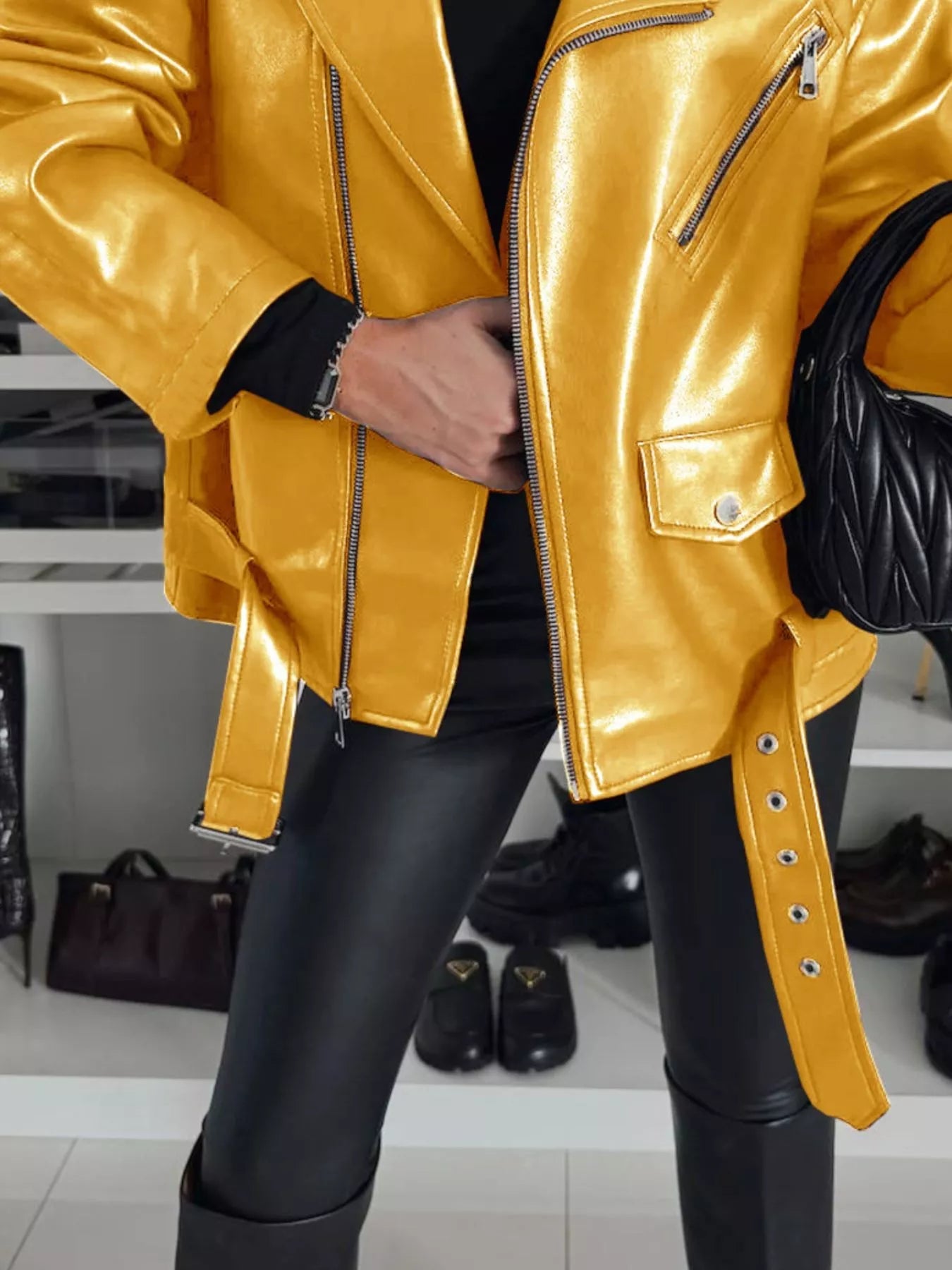 Full Size Zip Up Long Sleeve Jacket Plus Size 