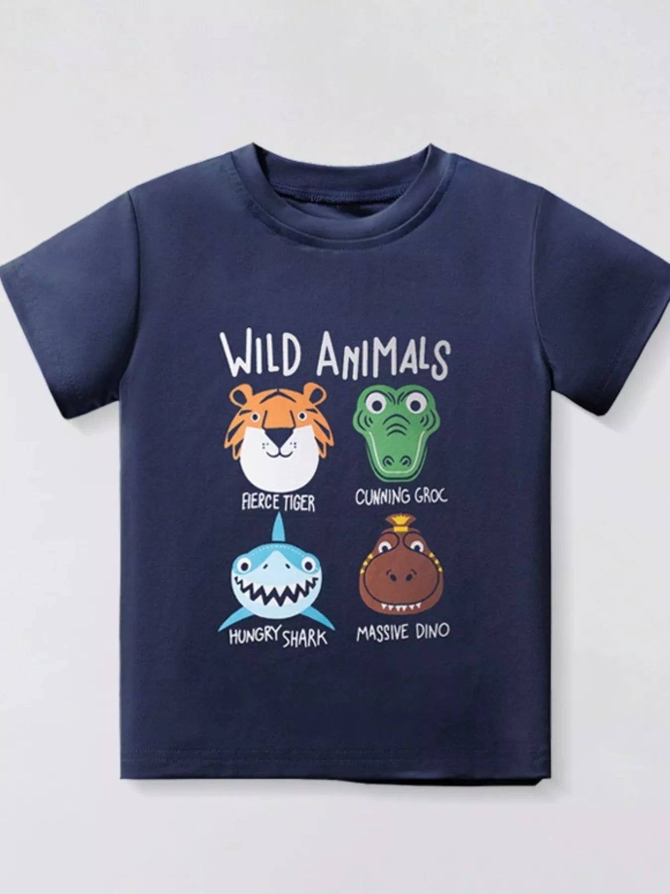 Children's Animal Crew Neck T-Shirt 