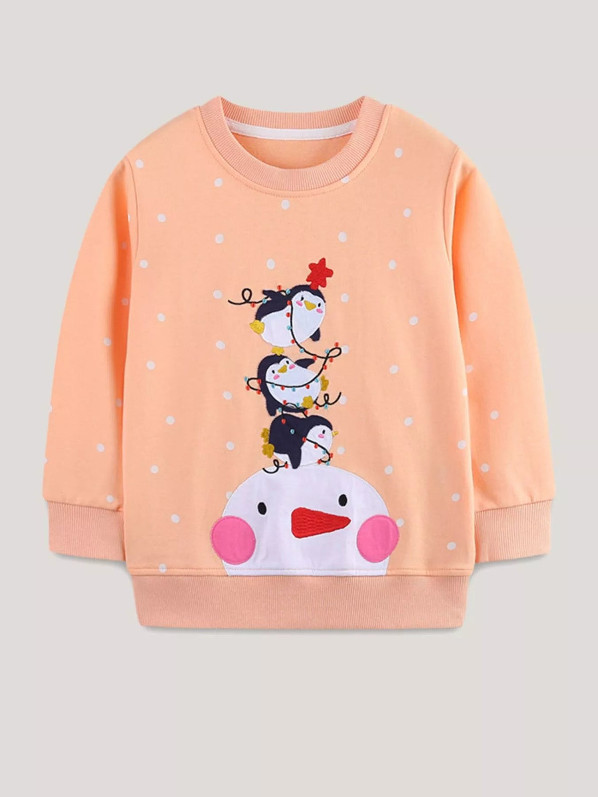 Children's Penguin Round Neck Sweatshirt 