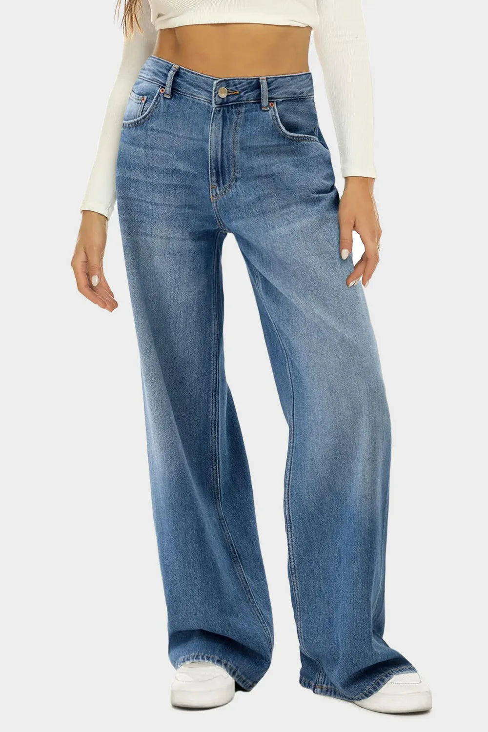 High Waist Wide Leg Jeans 