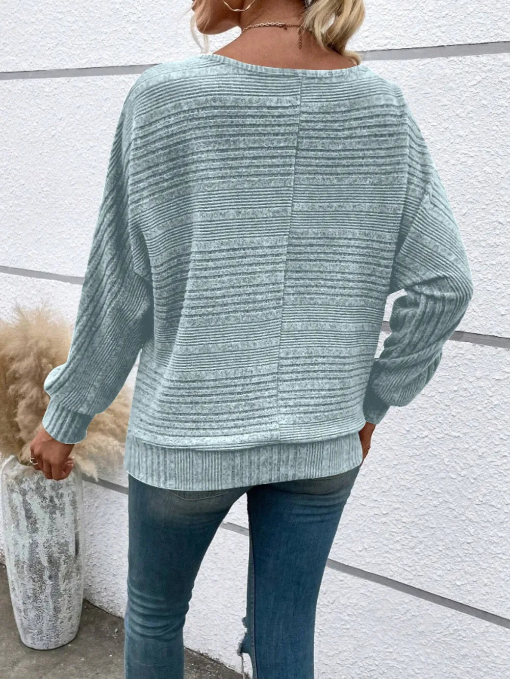 Full Size Round Neck Long Sleeve Top 