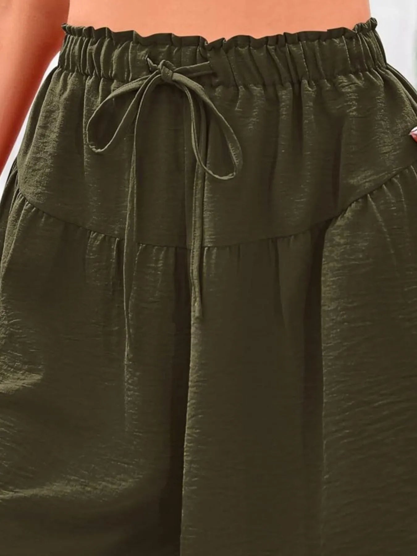Full Size Casual Drawstring High Waist Relaxed Shorts Plus Size 