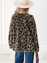Leopard Open Casual Cardigan 
