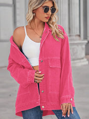 Button Up Long Sleeve Denim Jacket 