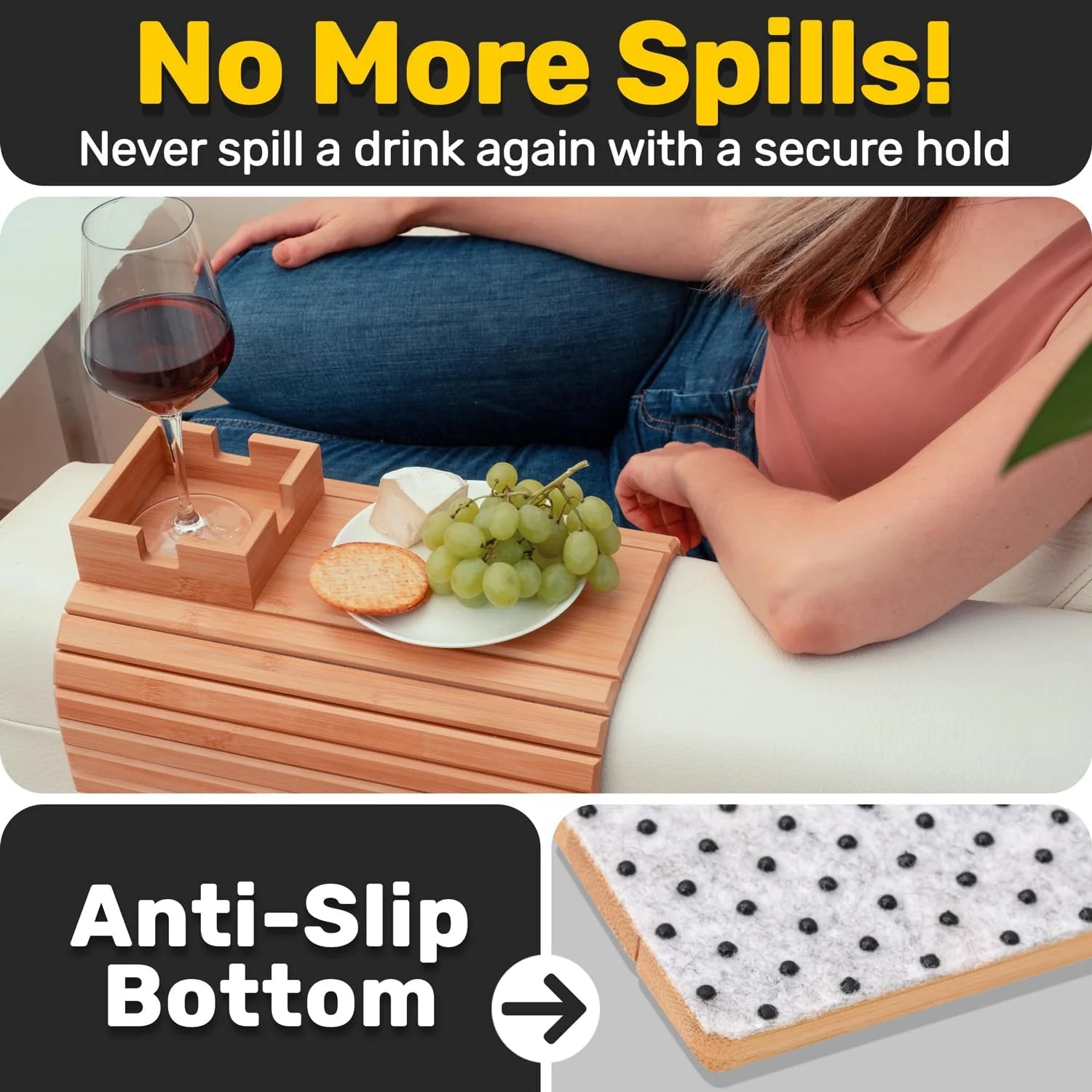 uexim Bamboo Arm Tray 