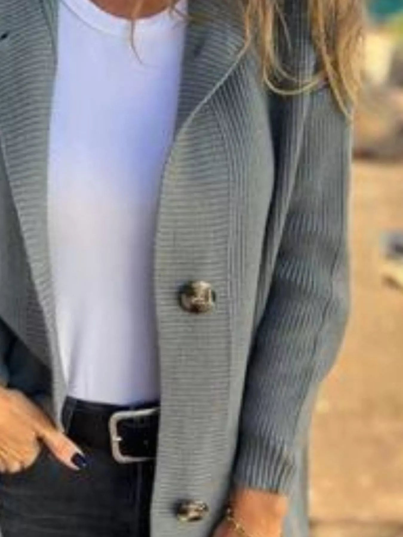 Full Size Button-Down Hooded Cardigan Plus Size 
