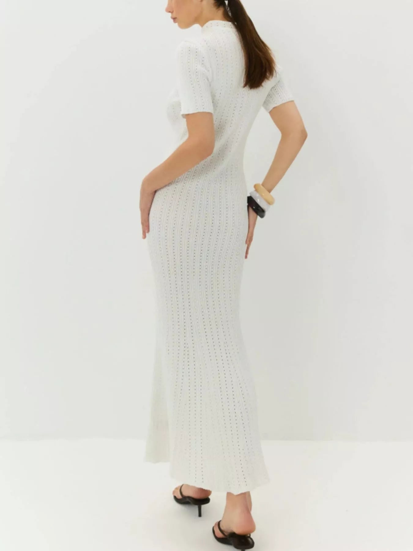 Short Sleeve Knitted Mermaid Dress 