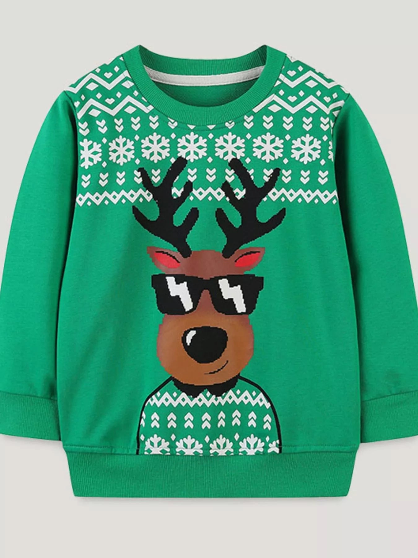 Children's Reindeer Graphic Christmas Sweatshirt 