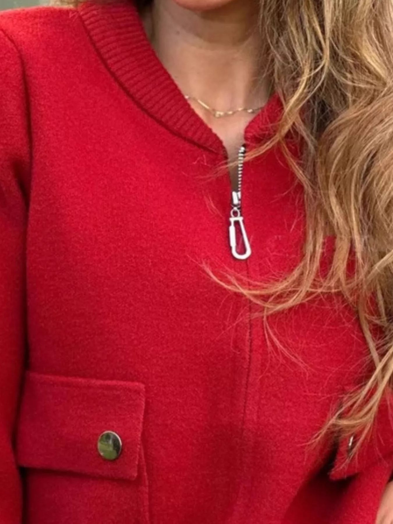 Full Size Zip-Up Long Sleeve Outerwear Plus Size 
