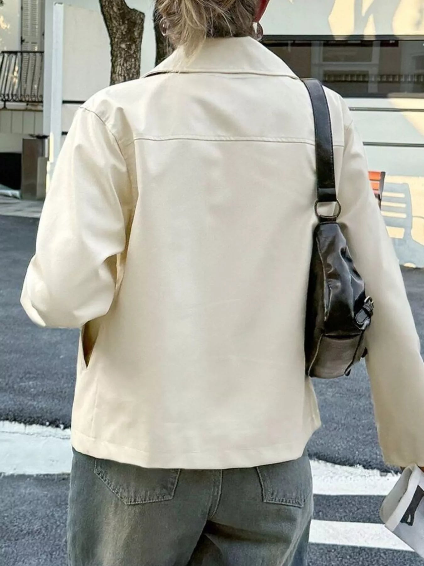 Zip Up Leather Jacket 