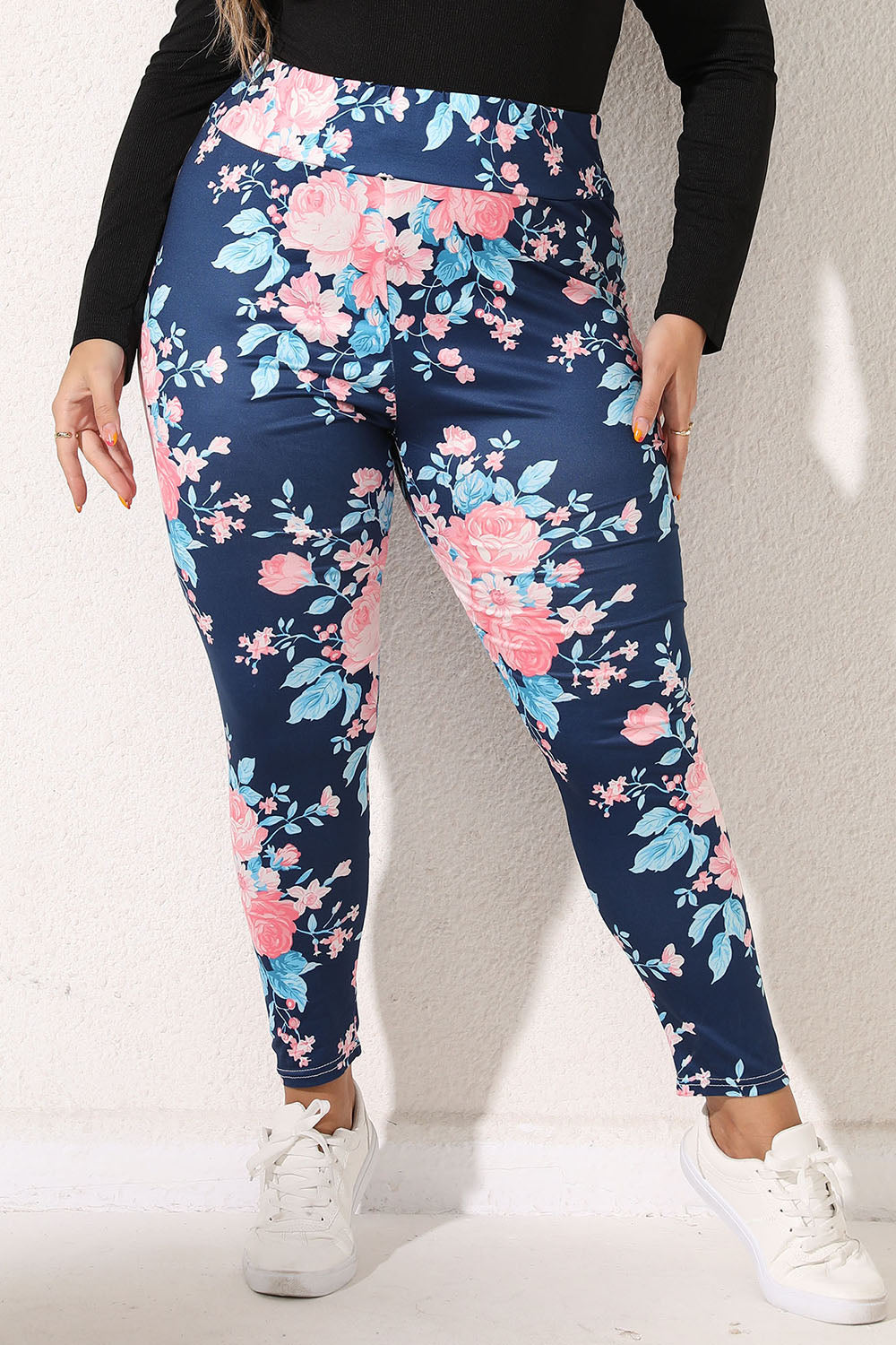 Plus Size Floral Print Legging 