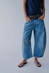 Wide Leg Jeans with Pockets 