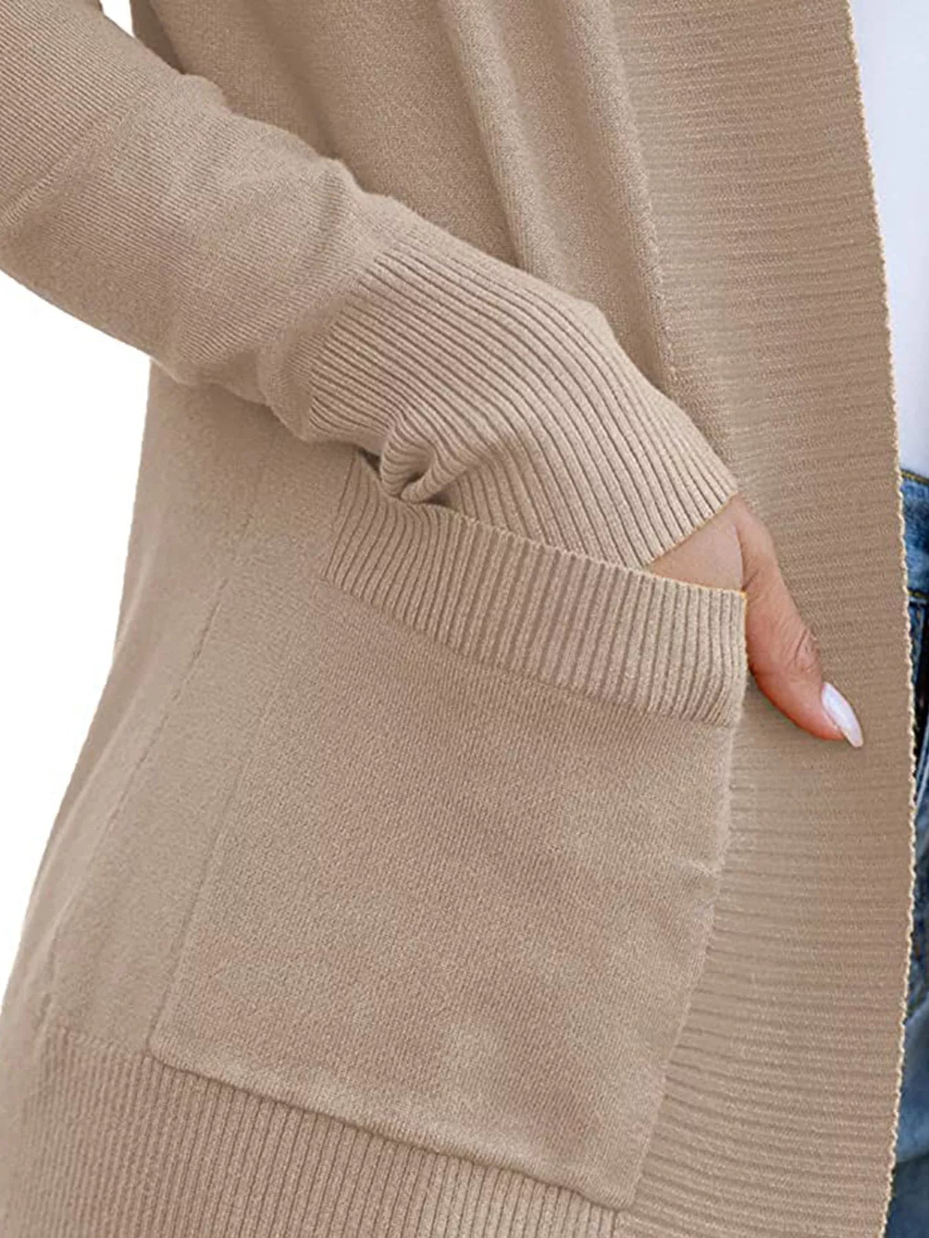 Open Front Knit Cardigan 