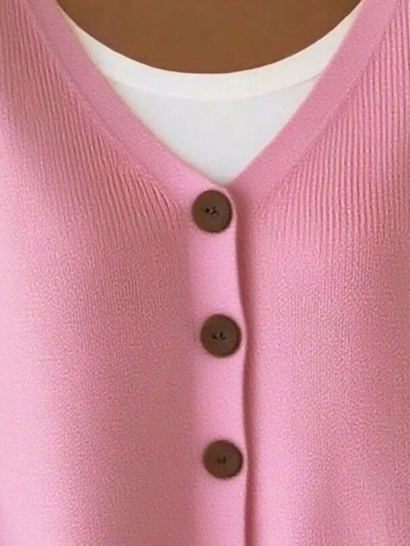 Full Size V-Neck Button-Down Knit Cardigan Plus Size 