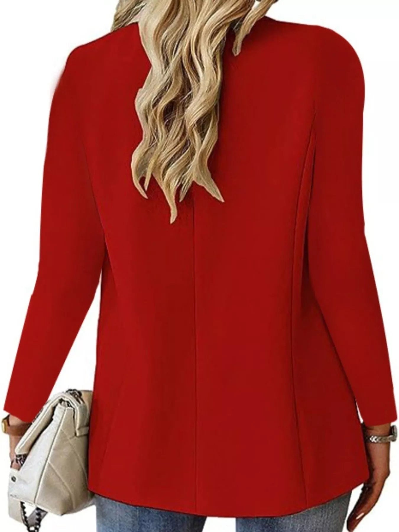 Lapel Collar One Button Blazer 