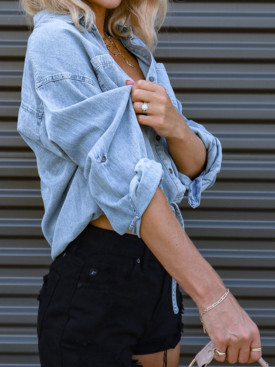 Tie Detail Denim Top 