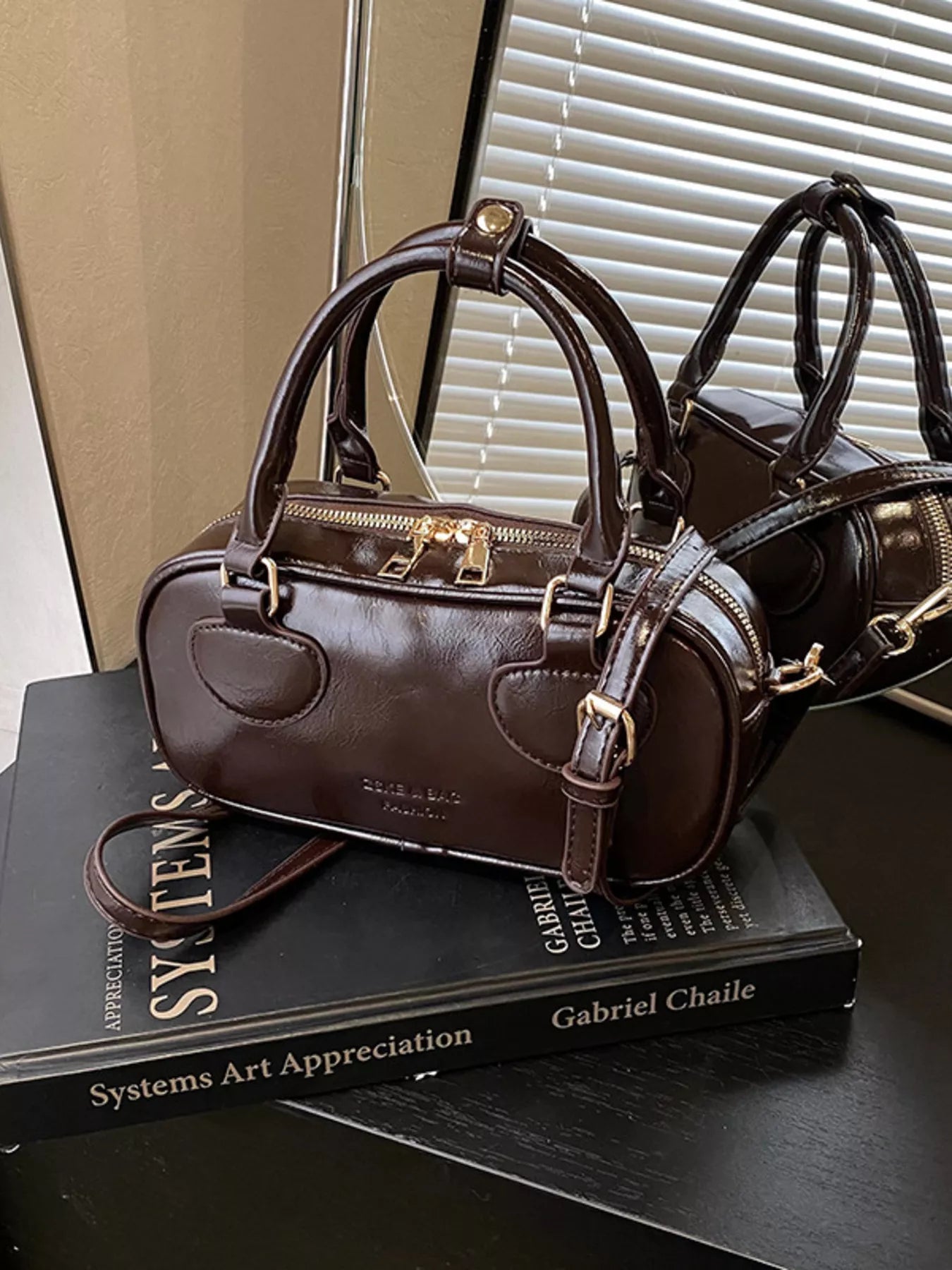 Vintage Style Crossbody Bag with Charm 