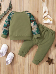 Children's Camouflage Top and Pants Set 