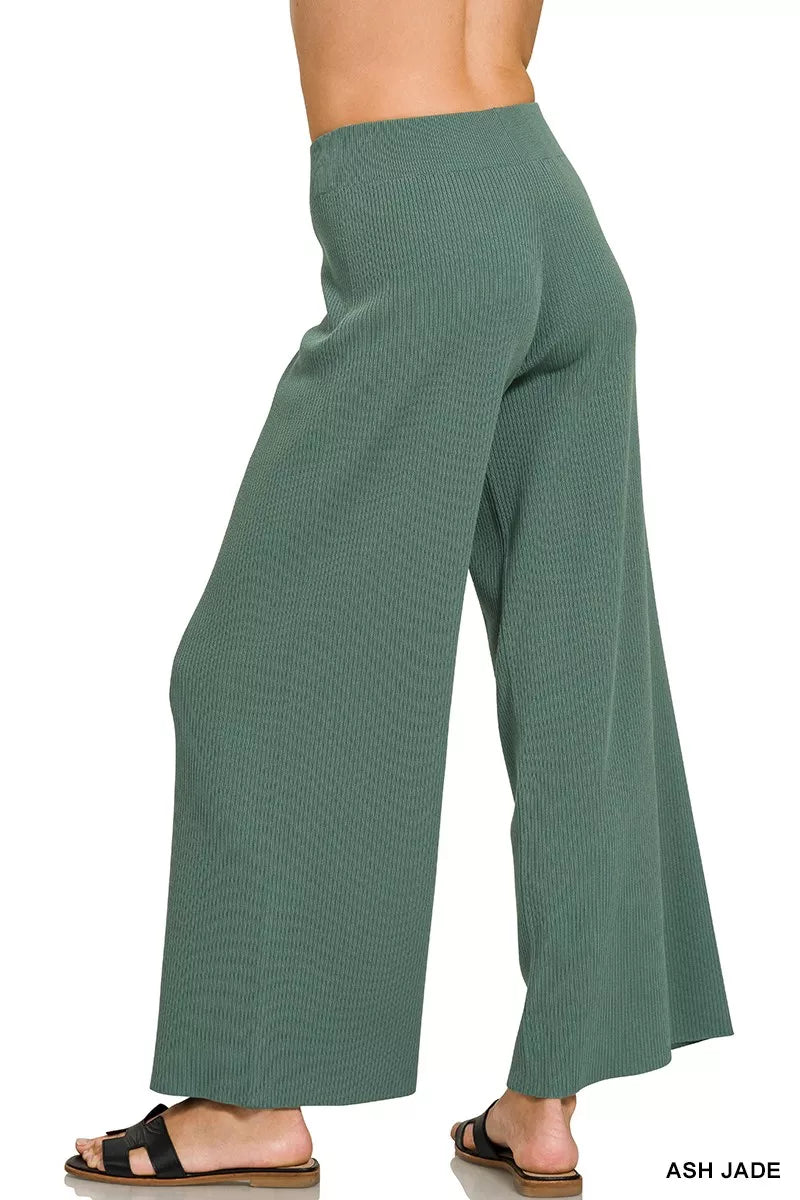 Zenana Viscose Sweater Top & Pants Set 