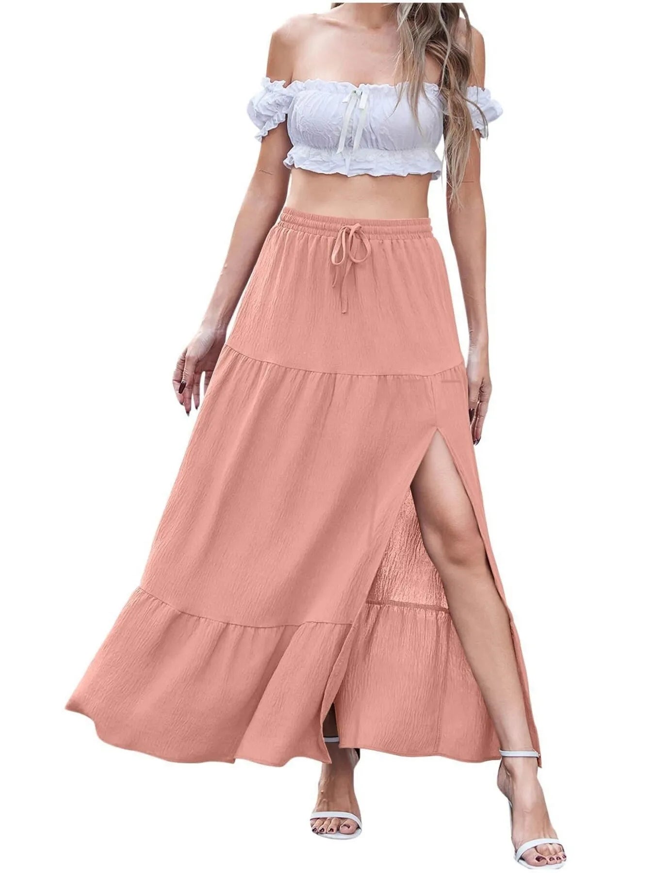 Full Size Slit Maxi Skirt Plus Size 