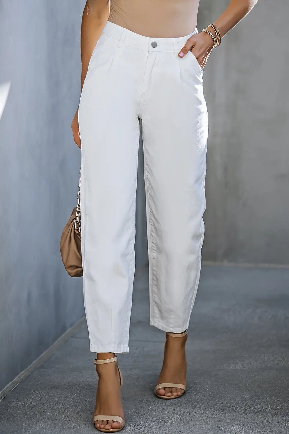 High-Waist Straight Jeans 