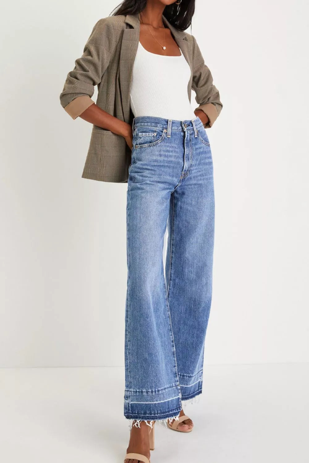 Wide Leg High Waist Jeans 