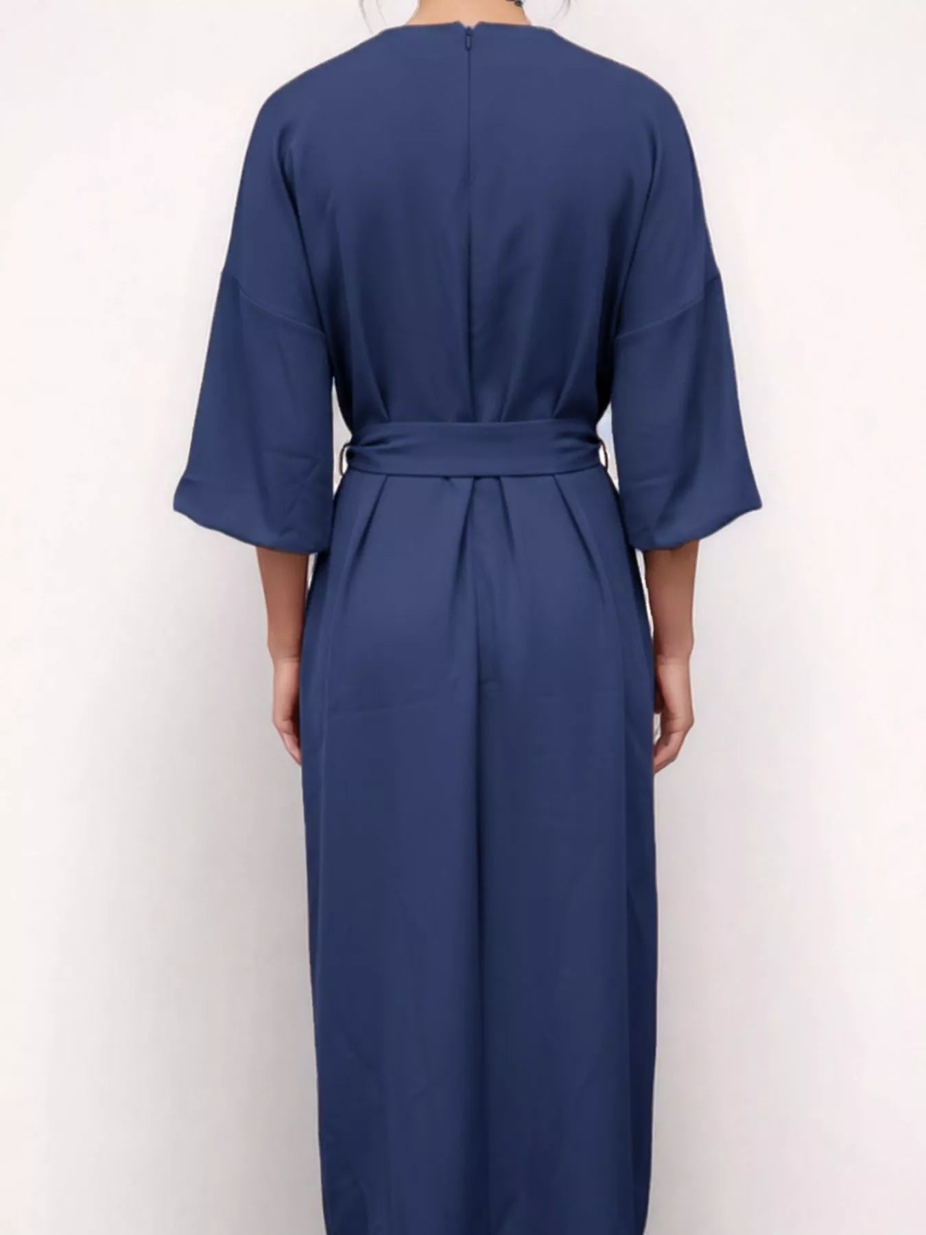 Round Neck 3/4 Sleeve Dress 