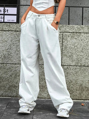Wide Leg Jeans with Pockets 