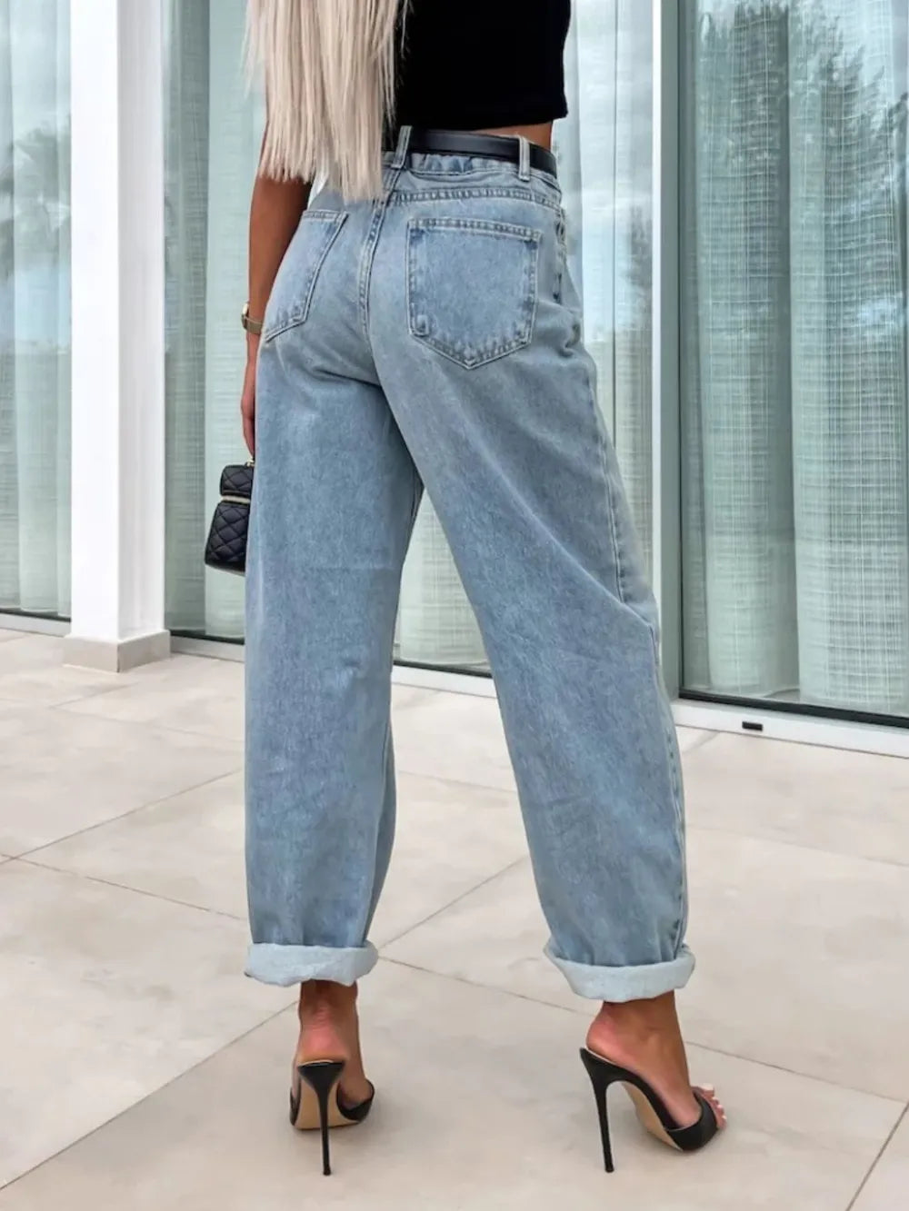 High Waist Wide Leg Jeans 