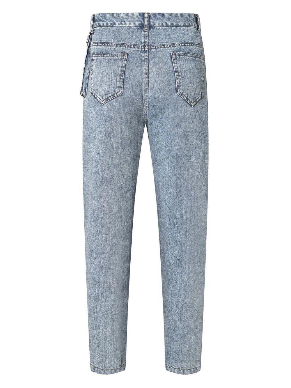 High Waist Straight Leg Jeans 