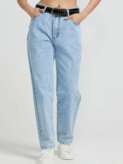 Pocketed Straight Leg Jeans 
