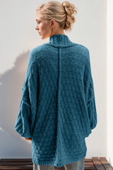 Double Take Full Size Open Front Long Sleeve Cardigan 