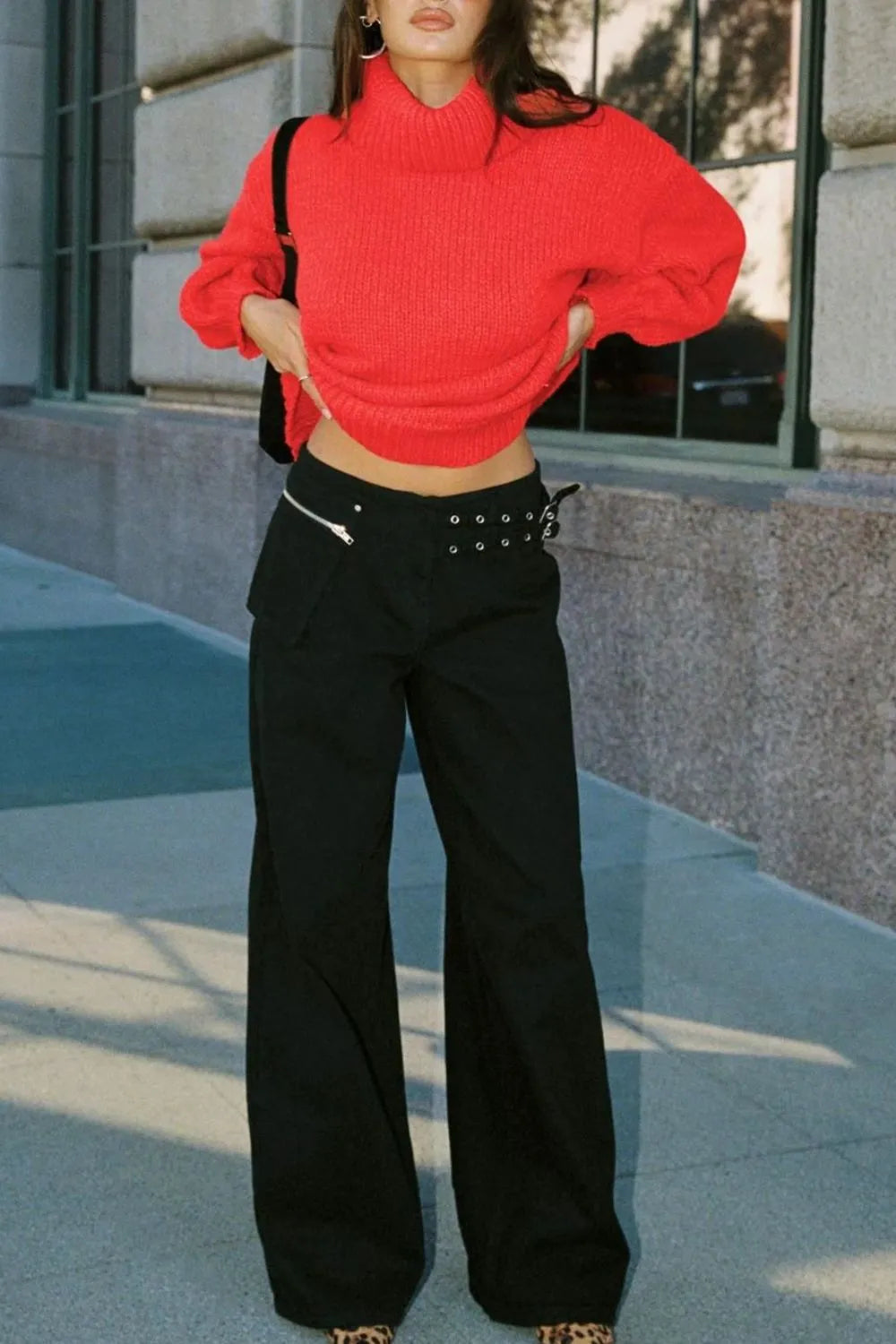 Wide Leg Jeans with Pockets 
