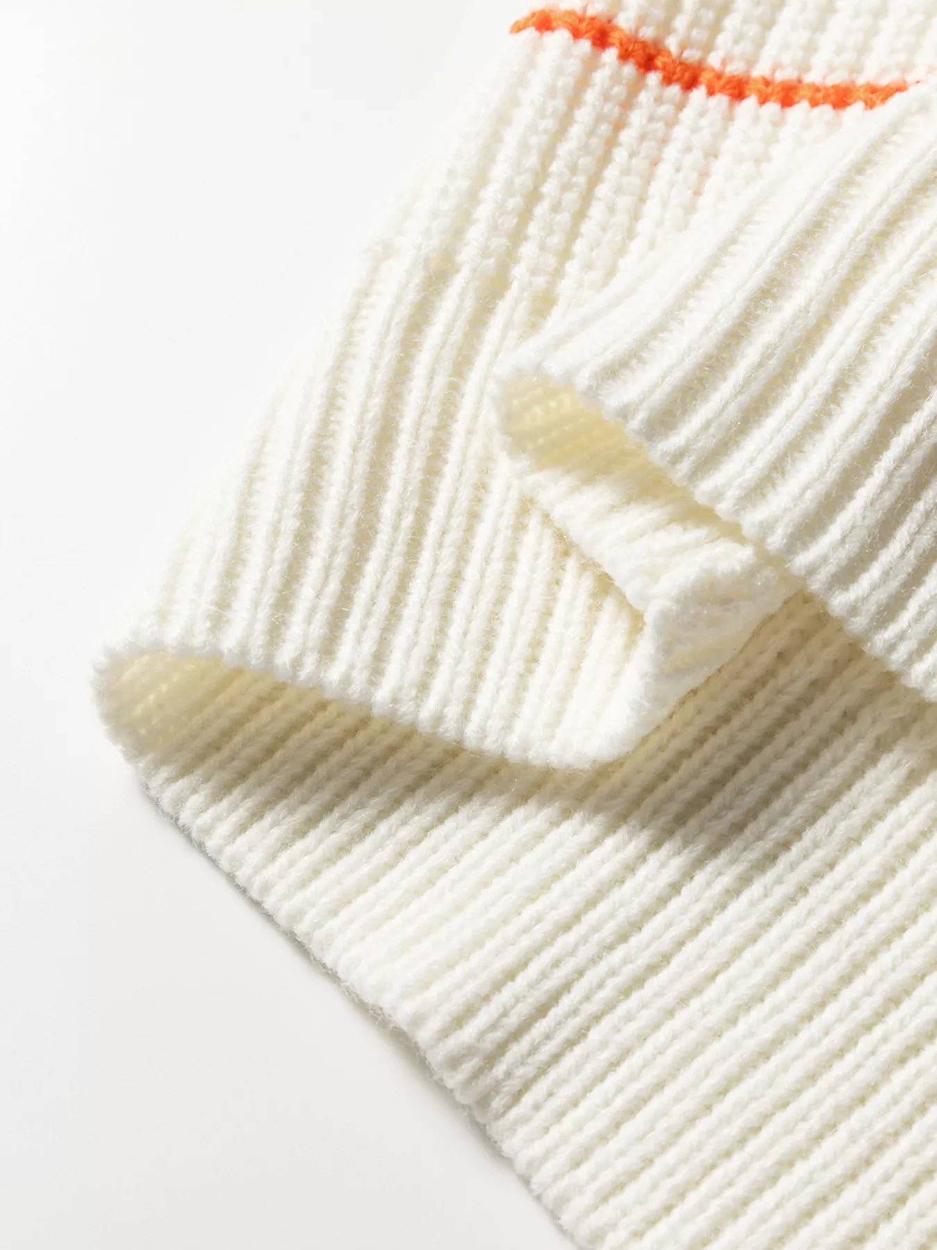 Colorful Striped Detail V Neck Drop Shoulder Baggy Sweater 