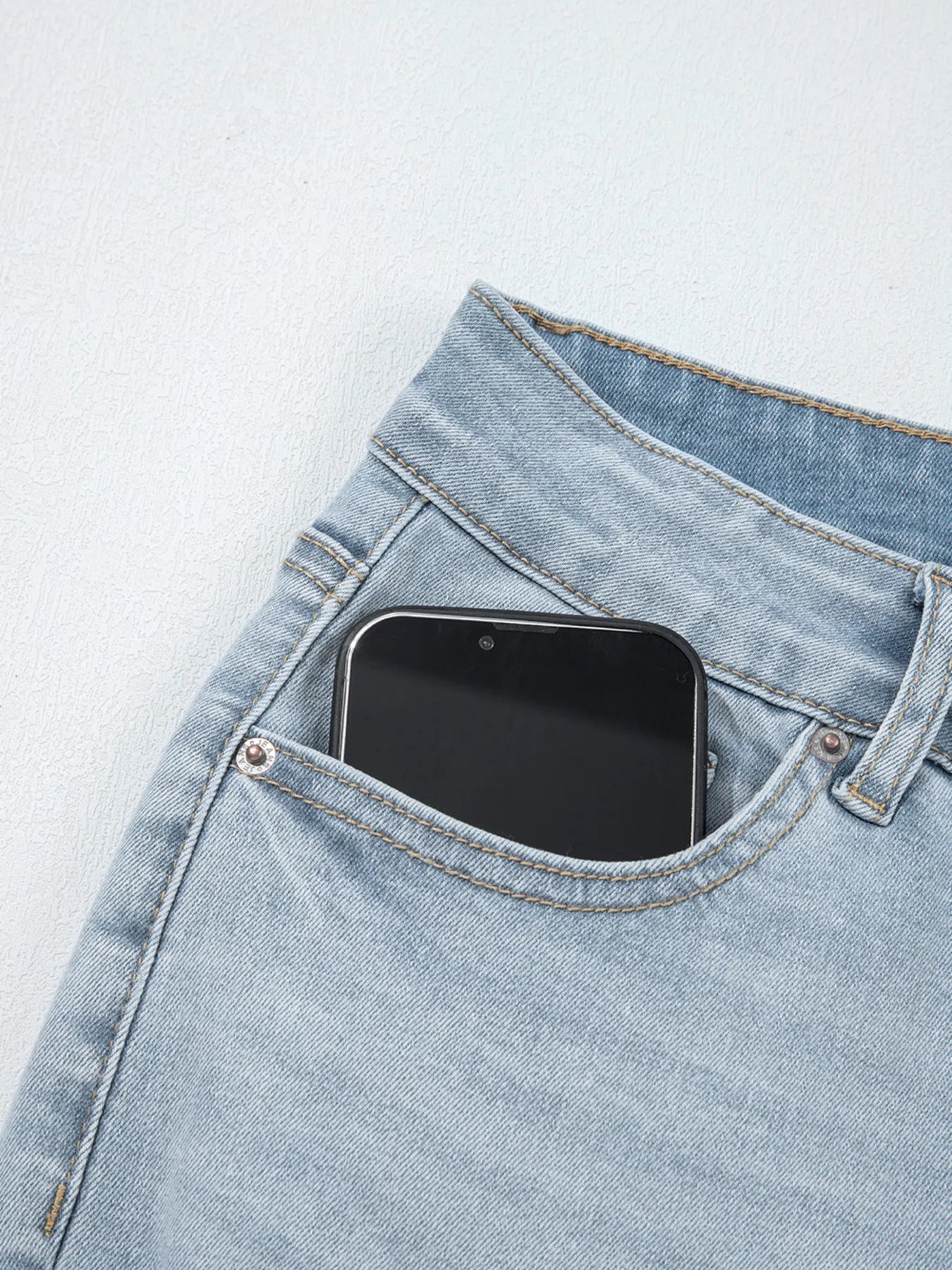 Mid Rise Ankle-Length Distressed Skinny Jeans 