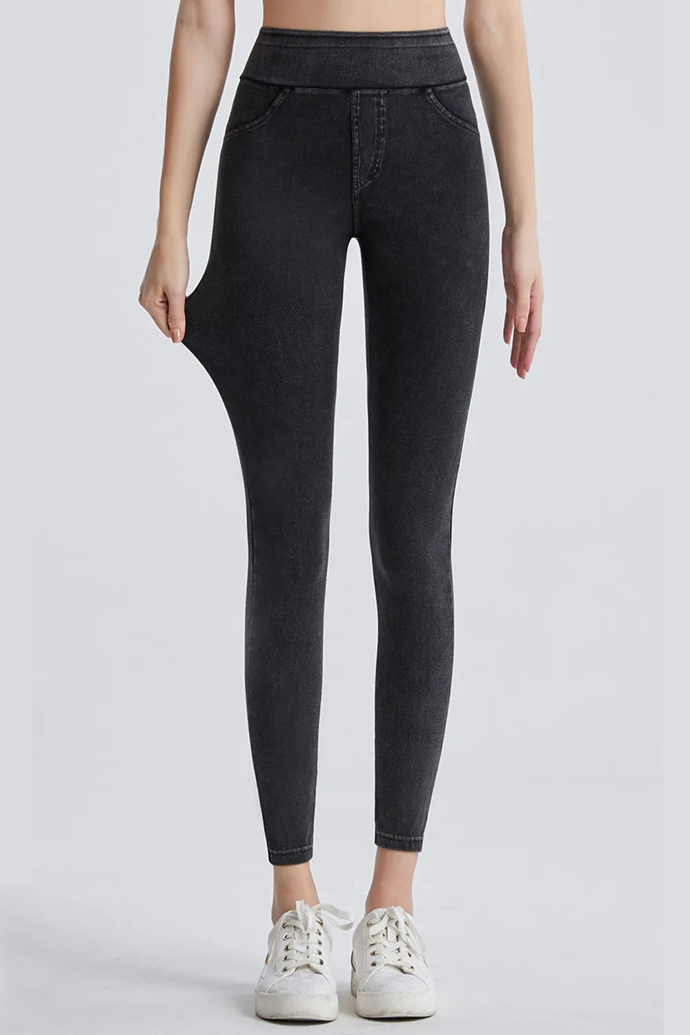 High Waist Cropped Jeans 