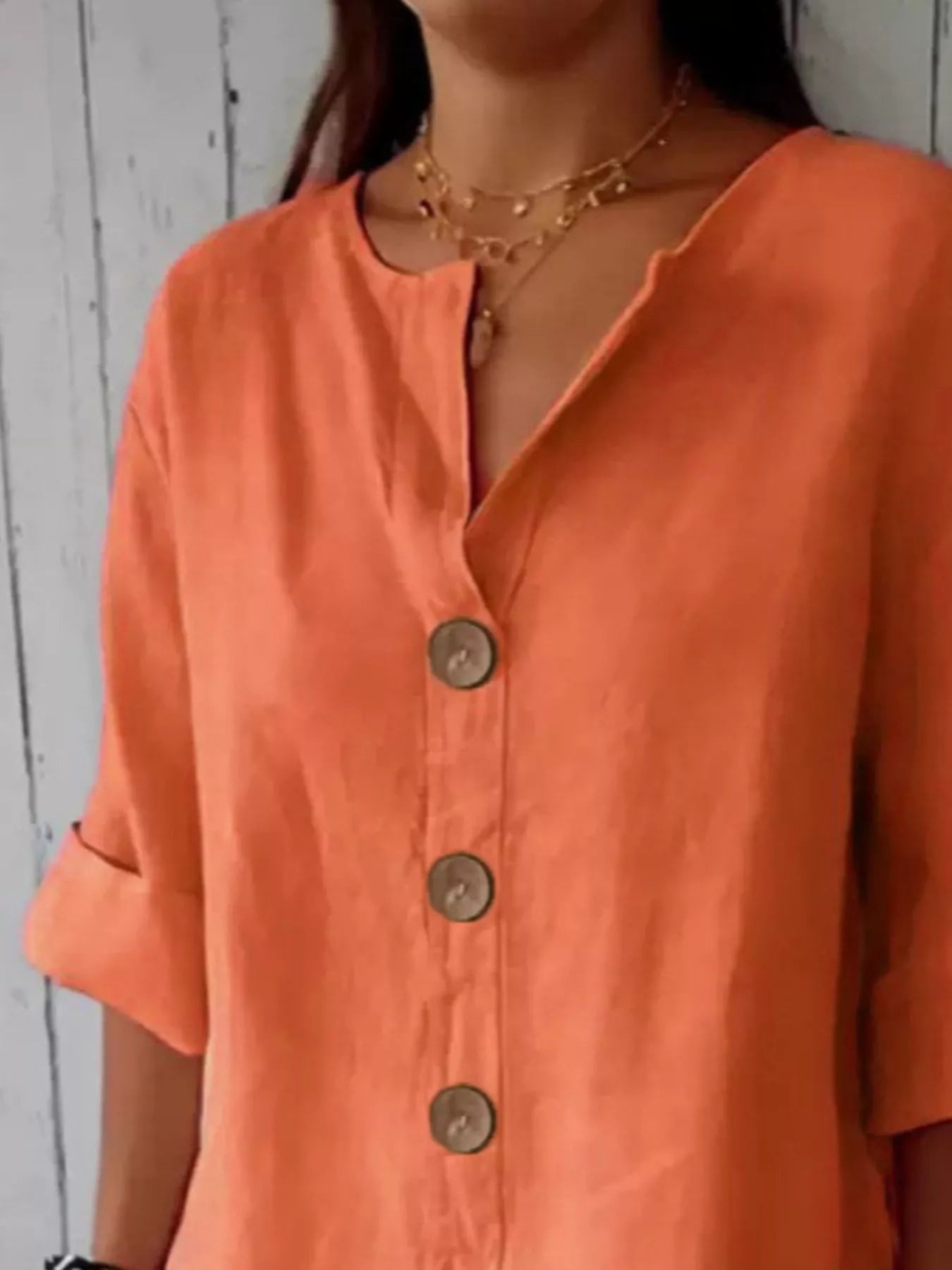Casual Loose Button-Down Shirt 