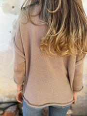 Full Size Casual V-Neck Knit Sweater Plus Size 