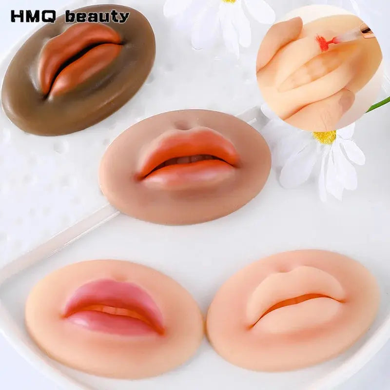 1/3/5pcs Soft Silicone 3D Lips Practice Silicone Skin Reusable Training Skin For Beginner Training Tattoo Permanent Makeup Tool dylinoshop