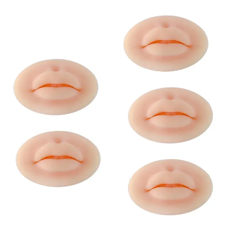 1/3/5pcs Soft Silicone 3D Lips Practice Silicone Skin Reusable Training Skin For Beginner Training Tattoo Permanent Makeup Tool dylinoshop