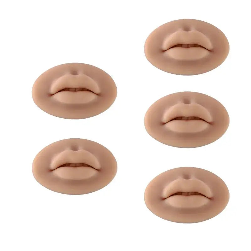 1/3/5pcs Soft Silicone 3D Lips Practice Silicone Skin Reusable Training Skin For Beginner Training Tattoo Permanent Makeup Tool dylinoshop