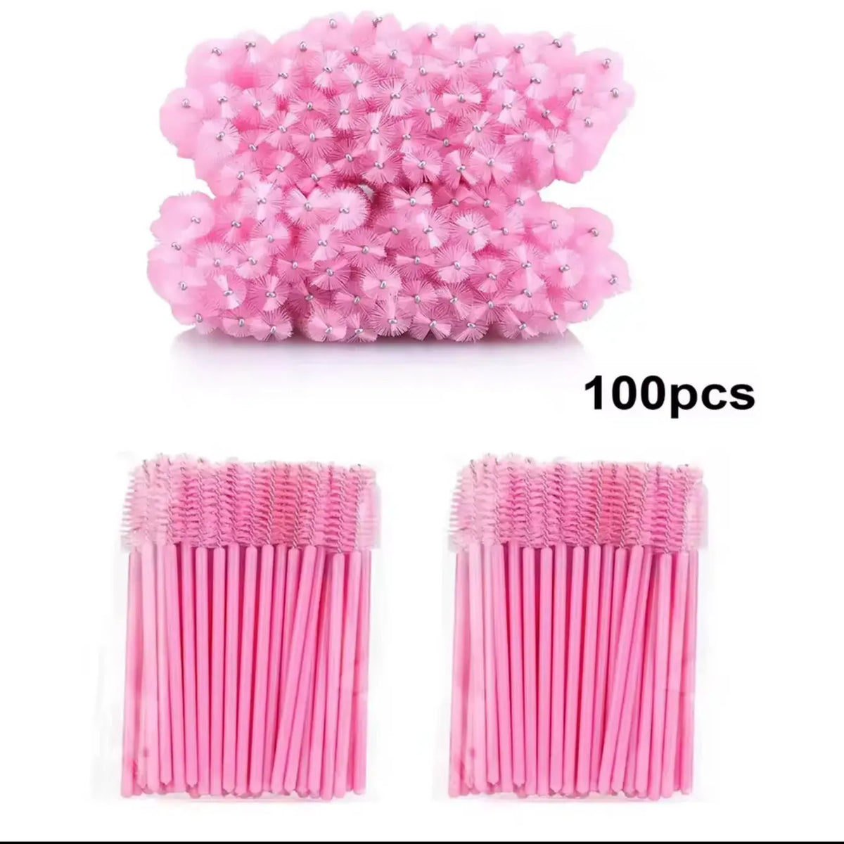 100-Pack Disposable Mascara Wands - Micro Lash & Brow Applicator Brushes dylinoshop
