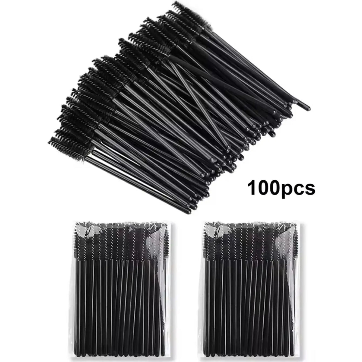 100-Pack Disposable Mascara Wands - Micro Lash & Brow Applicator Brushes dylinoshop